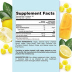 LIVS Gominolas de Vitamina C y Zinc para Adultos y Niños - 125mg Vitamina C y 20mg Zinc por Dosis - 45 Gominolas Veganas con Sabor a Limón