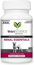 VetriScience Kidney Health - Comprimidos masticables para perros, 60 unidades