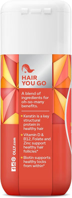 OLLY Ultra Strength Hair Softgels – Suplemento para el Cabello con Biotina, Keratina y Vitamina D (30 Cápsulas)