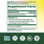MegaFood Complejo C - Suplemento Vegano de Vitamina C con Alimentos Integrales, 180 Comprimidos