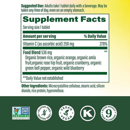 MegaFood Complex C – Suplemento de Vitamina C Vegano, 60 Comprimidos – Image 2