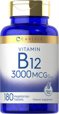 Carlyle Vitamina B12 3000 mcg, 180 Comprimidos Vegetarianos