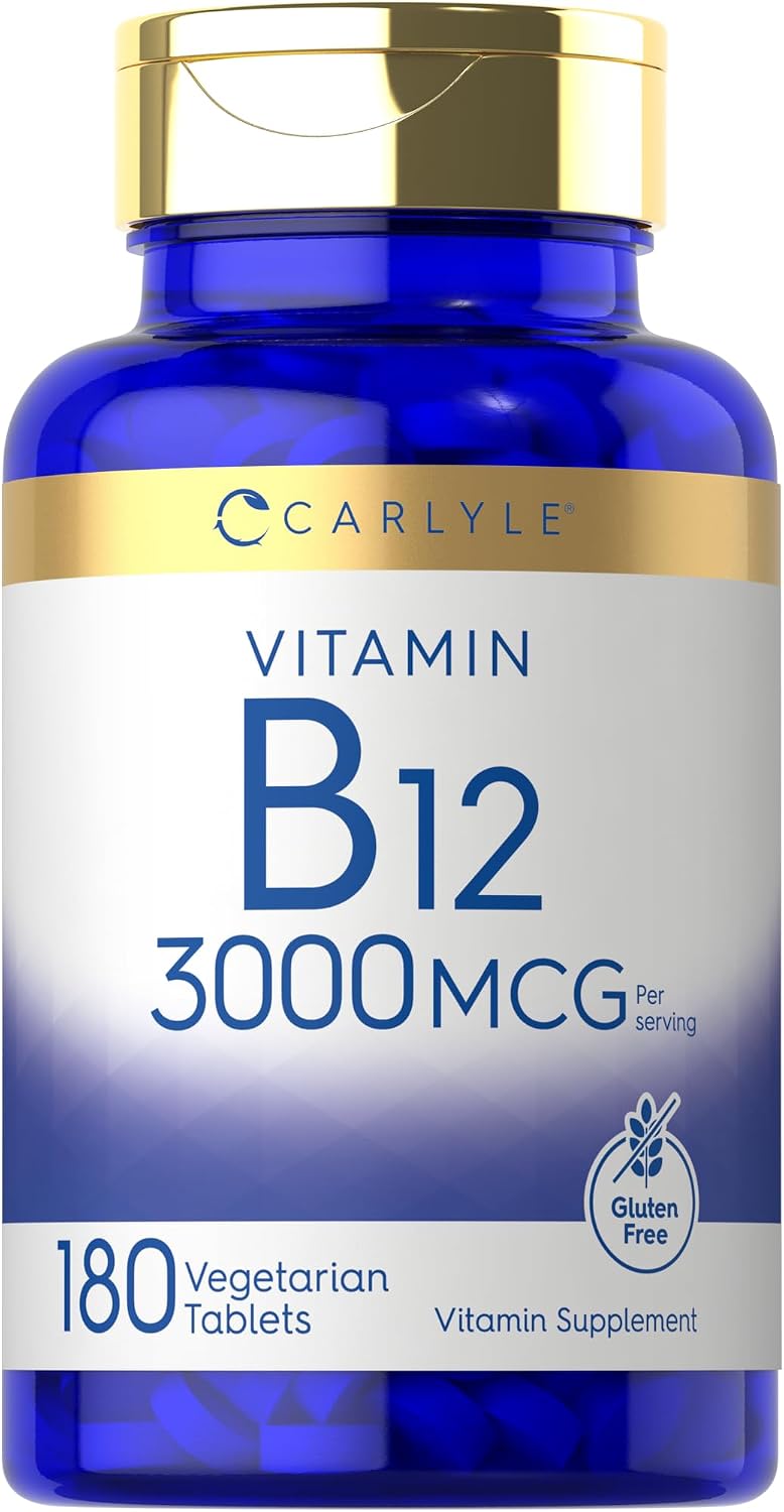 Carlyle Vitamina B12 3000 mcg, 180 Comprimidos Vegetarianos