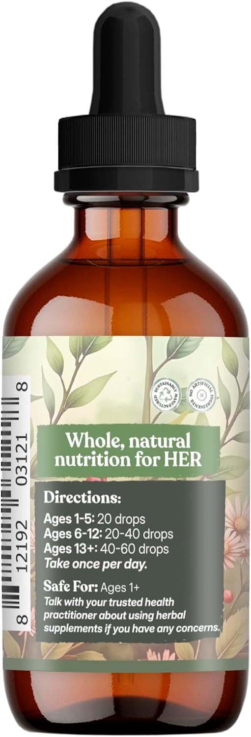 Earthley Wellness Nourish Her Naturalmente - Multivitamínico Líquido Botánico para Mujer