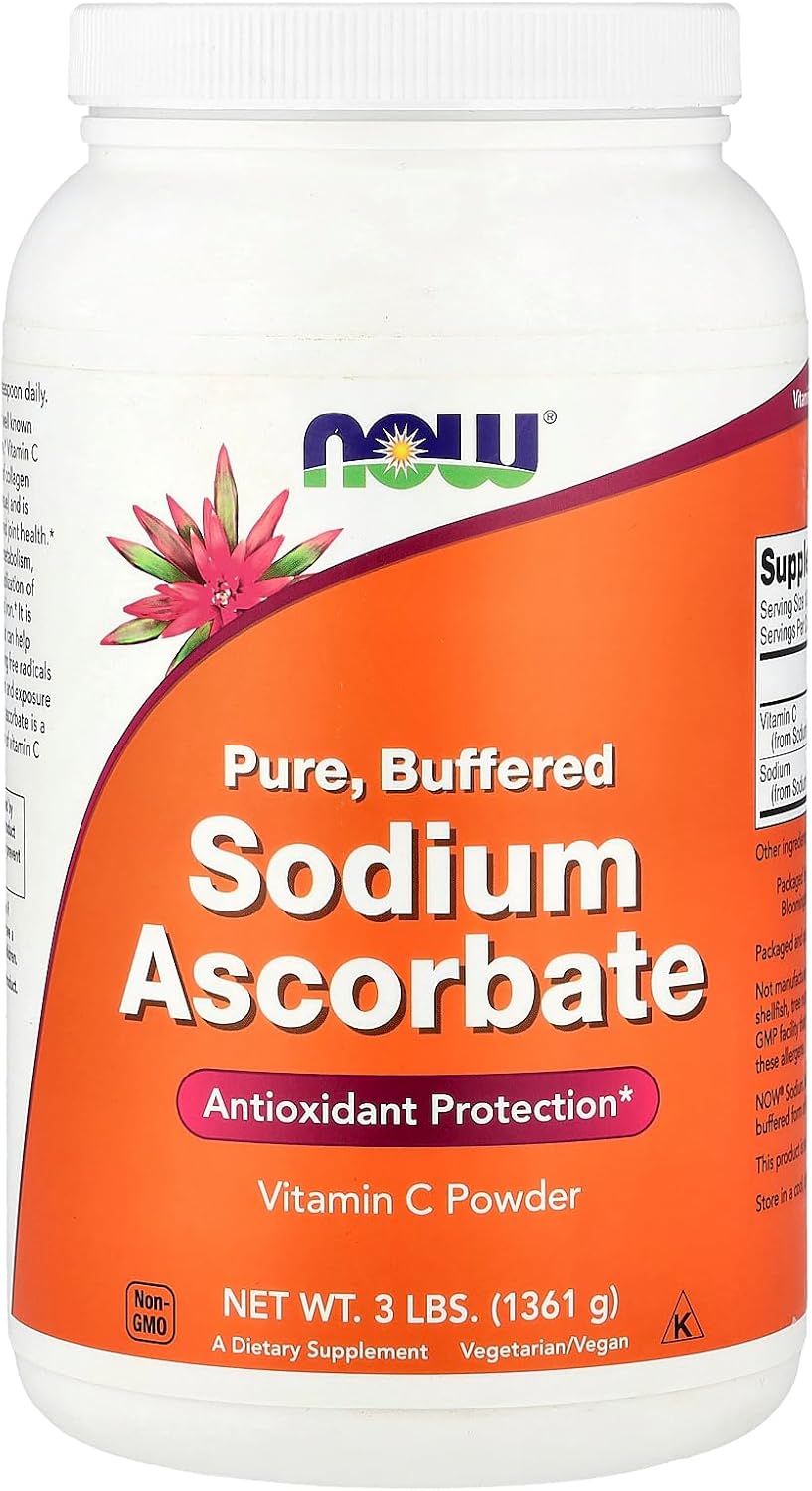 Ascorbato Sódico en Polvo - NOW Foods - 1,36 kg (3 lbs)