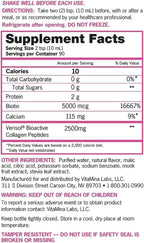 Zena Nutrition Colágeno Líquido Premium con Biotina – 887 ml (30 oz)