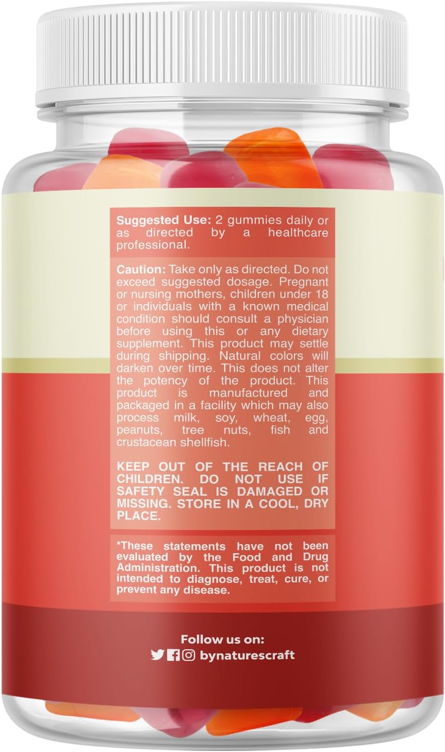 Natures Craft Vitamina D3 Gominolas - 2000 UI por ración - 120 gominolas para adultos