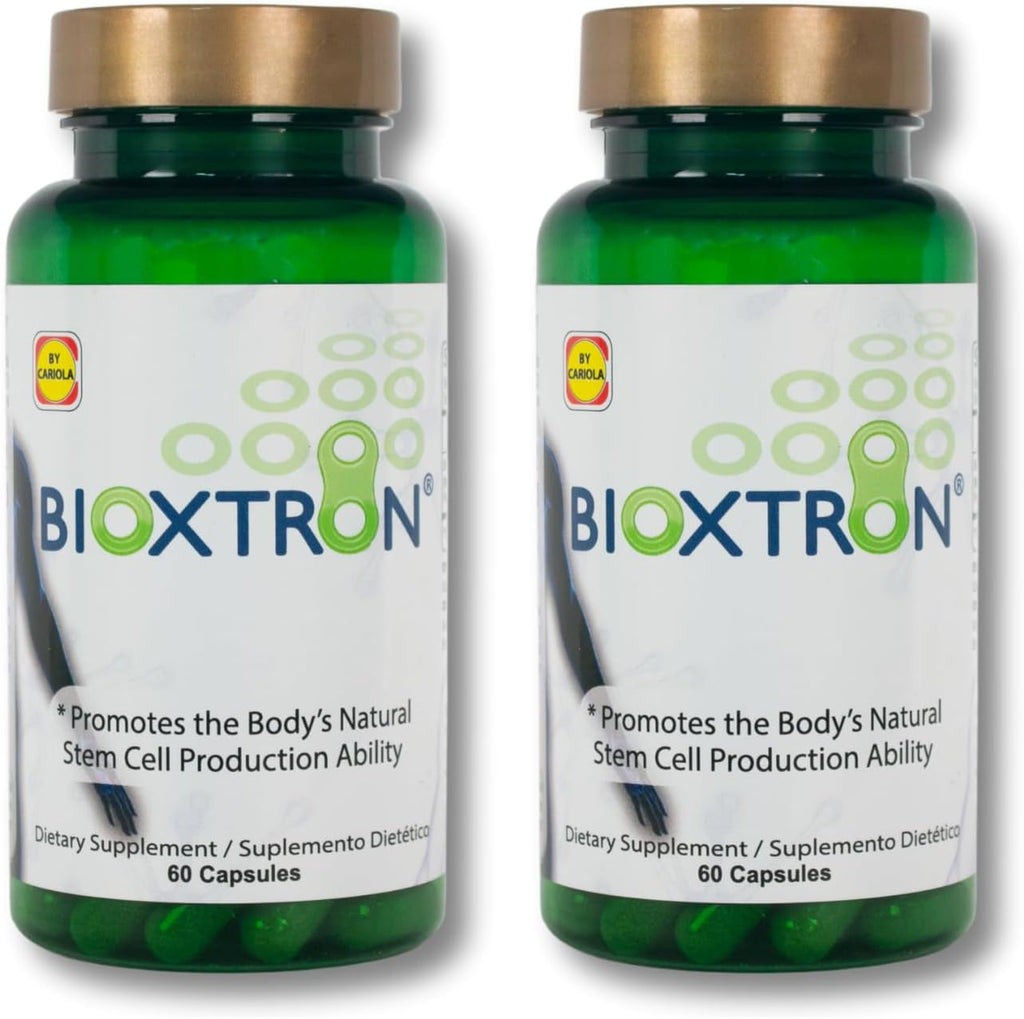 Bioxtron Natural AFA Stem Cell Supplement - Algas Azules y Spirulina - 240 Cápsulas (2x120)