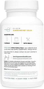 Type Zero Clean Extracto de Judía Blanca - 90 Cápsulas