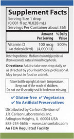 Carlson Super Daily D3 4000 UI (100 mcg) - 365 Gotas