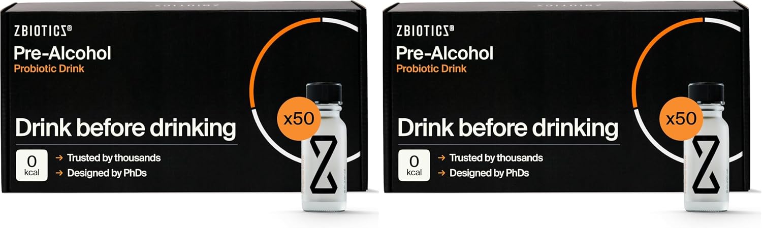 ZBiotics Probiótico Pre-Alcohol (6 botellas de 0.5 fl oz)