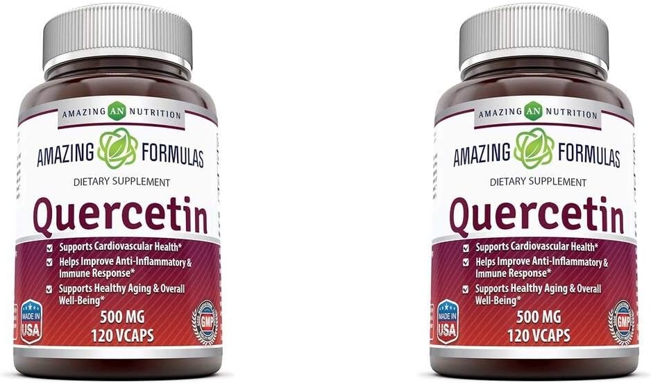 Amazing Formulas Quercetin 500 mg, 120 Cápsulas Veganas