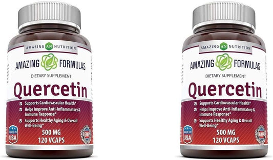 Amazing Formulas Quercetin 500 mg, 120 Cápsulas Veganas