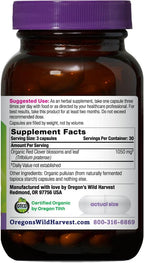 Trébol Rojo Orgánico en Cápsulas Veganas de Oregon's Wild Harvest