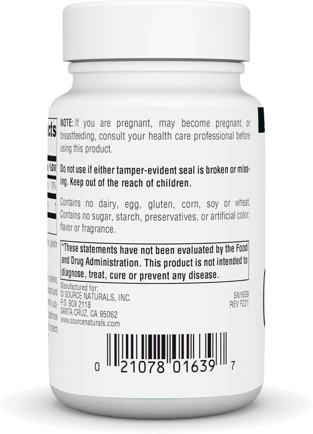 Source Naturals Glutatión 250 mg - 30 Cápsulas