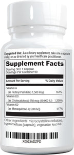 NatureGenX ADK10 – Vitaminas A, D3 y K2 MK-7 (90 Cápsulas)