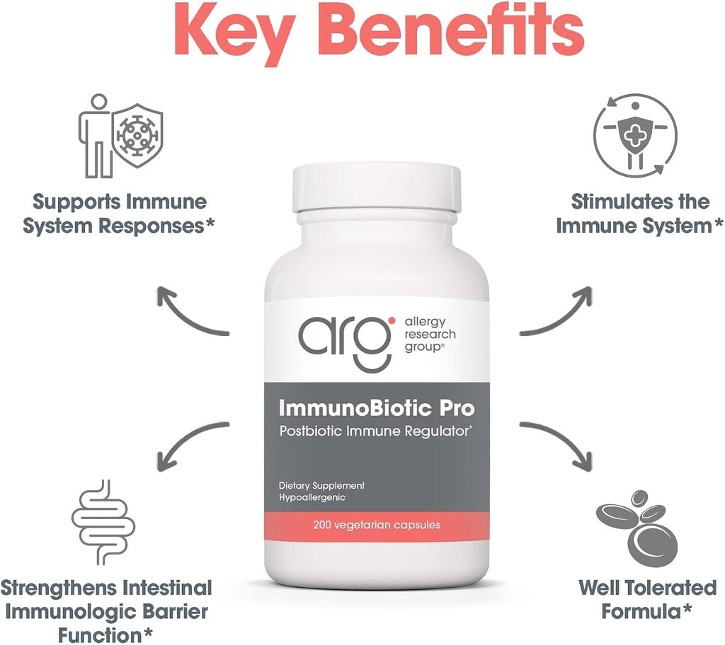 Allergy Research Group ImmunoBiotic Pro - Apoyo Inmunitario y Barrera Intestinal - 200 Cápsulas