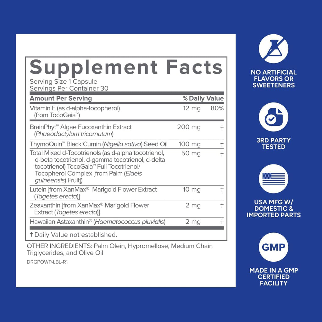 Gundry MD Power Phenols - Suplemento para la Salud Cerebral, Cognición y Energía (30 Cápsulas)