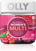 OLLY Perfect Women's Multivitamin Gummy Supplement - Suplemento en Gomitas Multivitamínicas para Mujeres, con Biotina y Ácido Fólico, Sabor Bayas, 90 unidades (45 días)