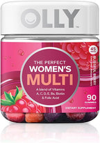 OLLY Perfect Women's Multivitamin Gummy Supplement - Suplemento en Gomitas Multivitamínicas para Mujeres, con Biotina y Ácido Fólico, Sabor Bayas, 90 unidades (45 días)