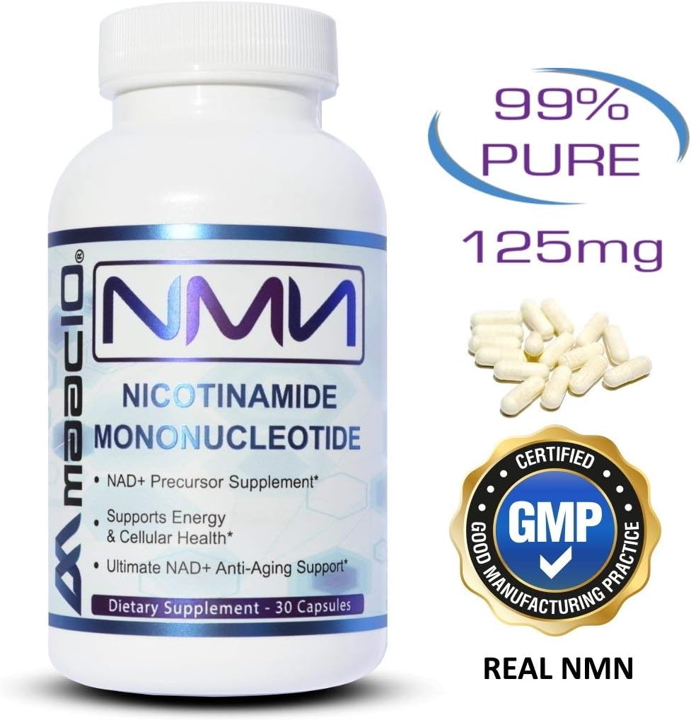 MAAC10 NMN Suplemento de Nicotinamida Mononucleótido (NMN 125mg Cápsulas) - 90 Cápsulas