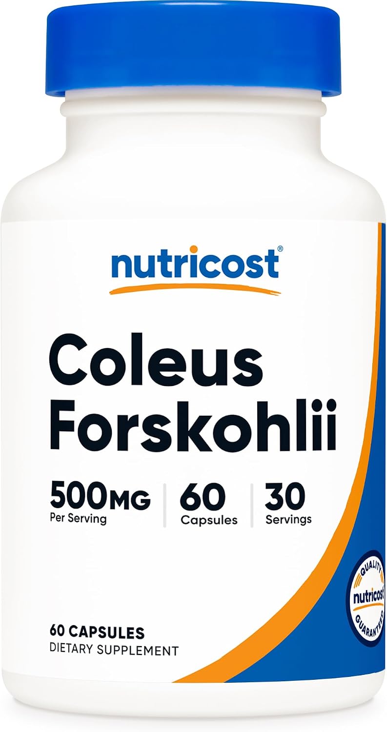 Nutricost Coleus Forskohlii 500mg, 60 – Máxima potencia: Cada porción de 2 cápsulas proporciona 500 mg de extracto – Image 1