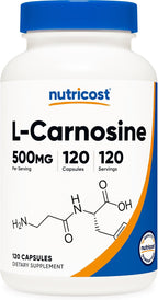 Nutricost L-Carnosina 500mg, 120 Cápsulas - Sin Gluten y No GMO