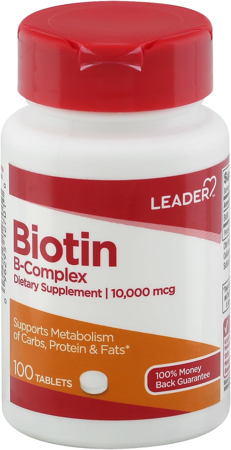 Leader Biotina 10.000 mcg, 100 Comprimidos