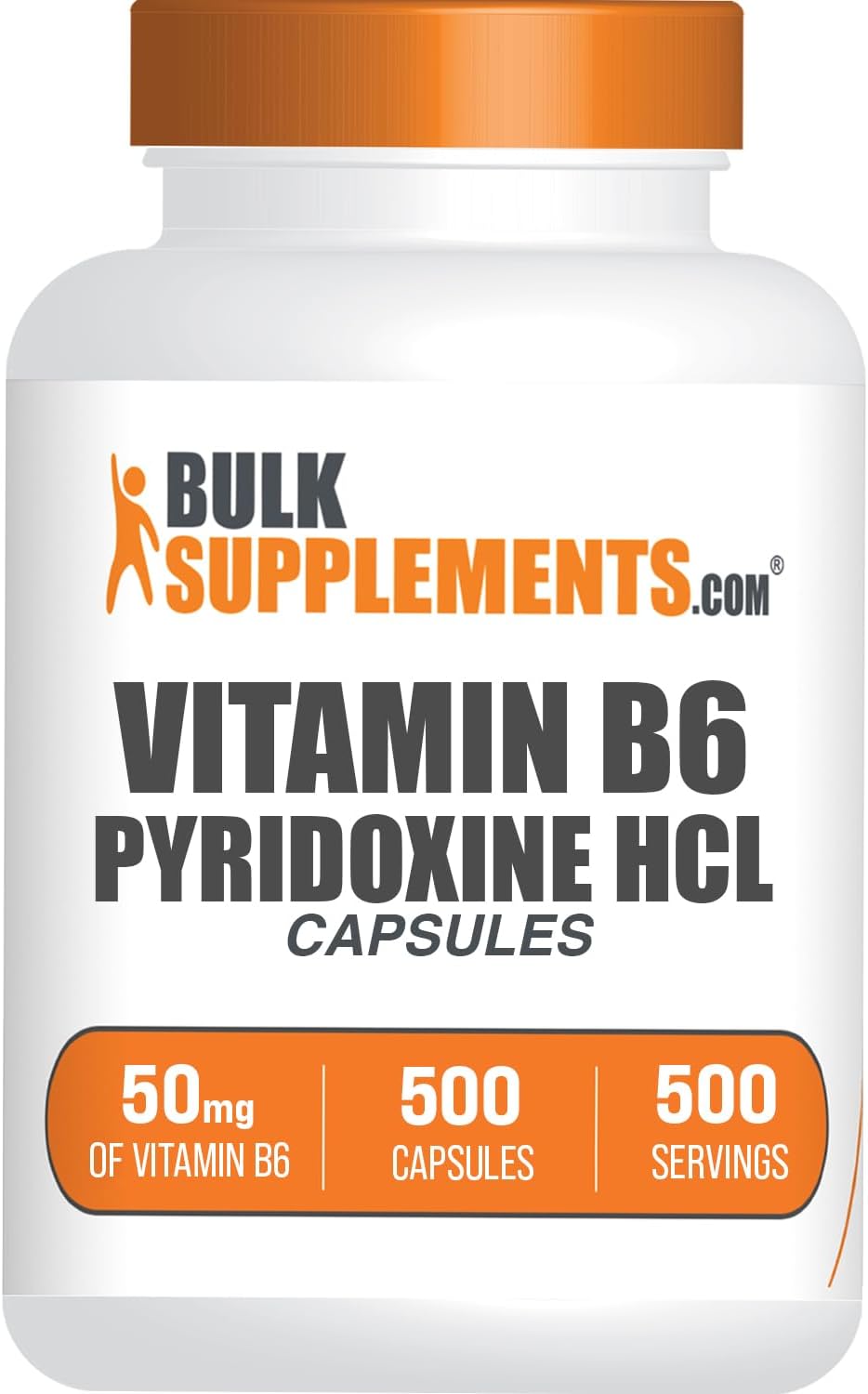 Vitamina B6 (Piridoxina HCl) 50mg Cápsulas - 500 Cápsulas