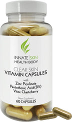 Clear Skin Acne Vitamins - Cápsulas para Piel Limpia con B5, Zinc y Vitex