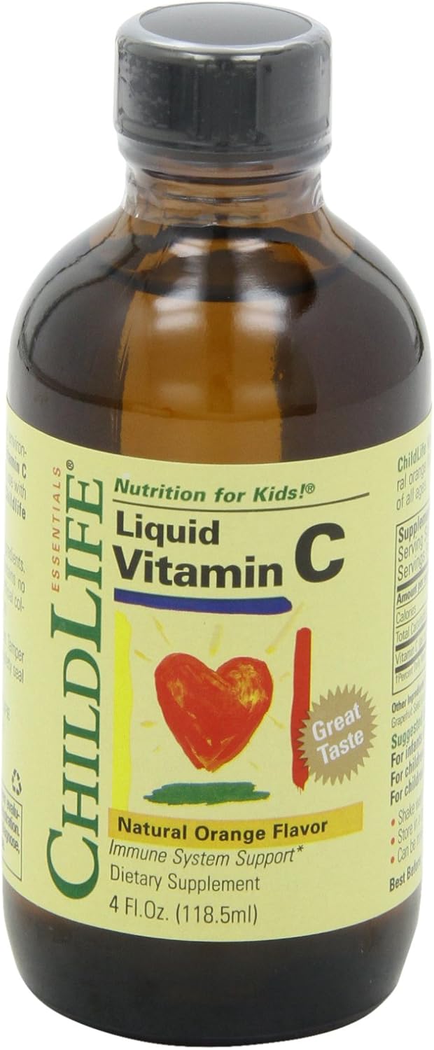 Child Life Vitamina C Líquida Sabor Naranja – 2 Botellas de 118 ml