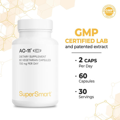 Supersmart AC-11 Suplemento 700mg al Día (Extracto de Uña de Gato) - Corteza de Uncaria Tomentosa | No Transgénico y Sin – Image 5