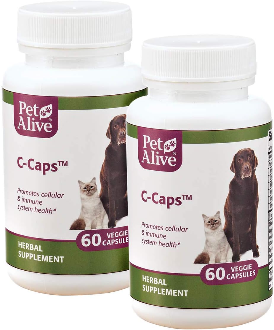 C-Caps - Suplemento Herbal Natural para Perros y Gatos - 60 Cápsulas Vegetales