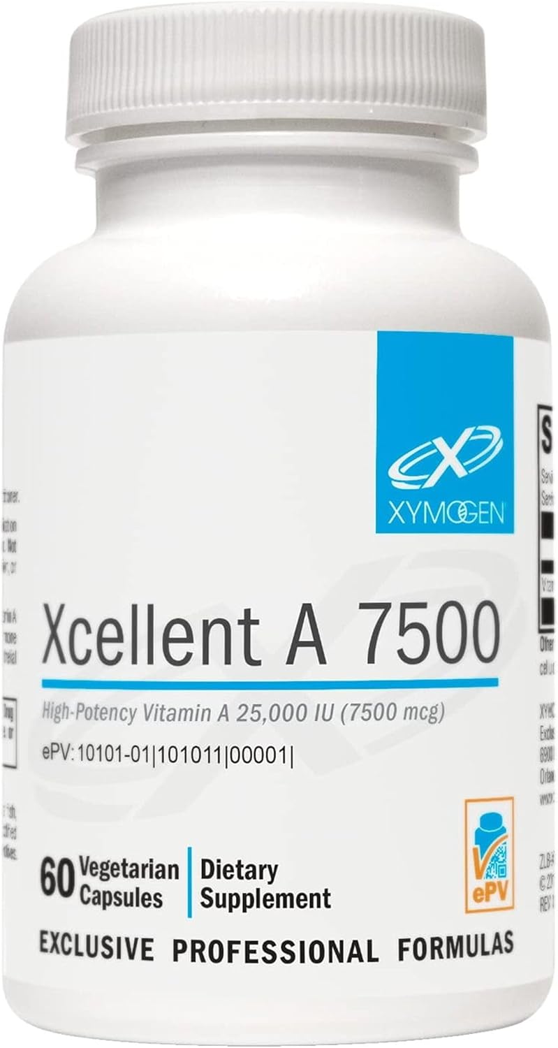 XYMOGEN Xcellent A 7500 - Vitamina A (Retinil Palmitato) - 60 Cápsulas
