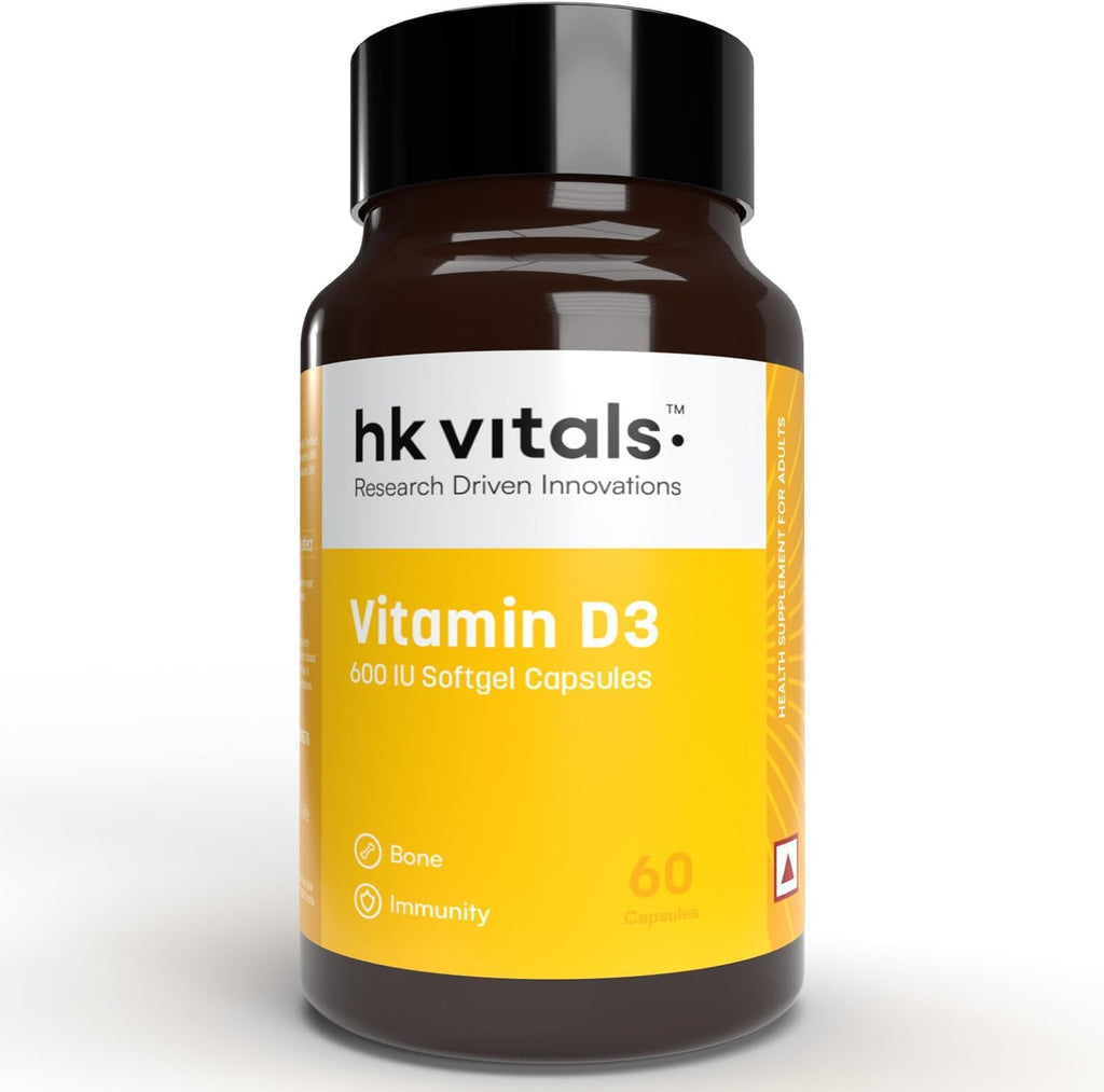 Vitamina D3 (600 IU) - 60 Cápsulas con Aceite de Girasol