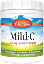 Carlson Mild-C, Vitamina C en Polvo, Sabor Limón, 1000 g (35 oz)