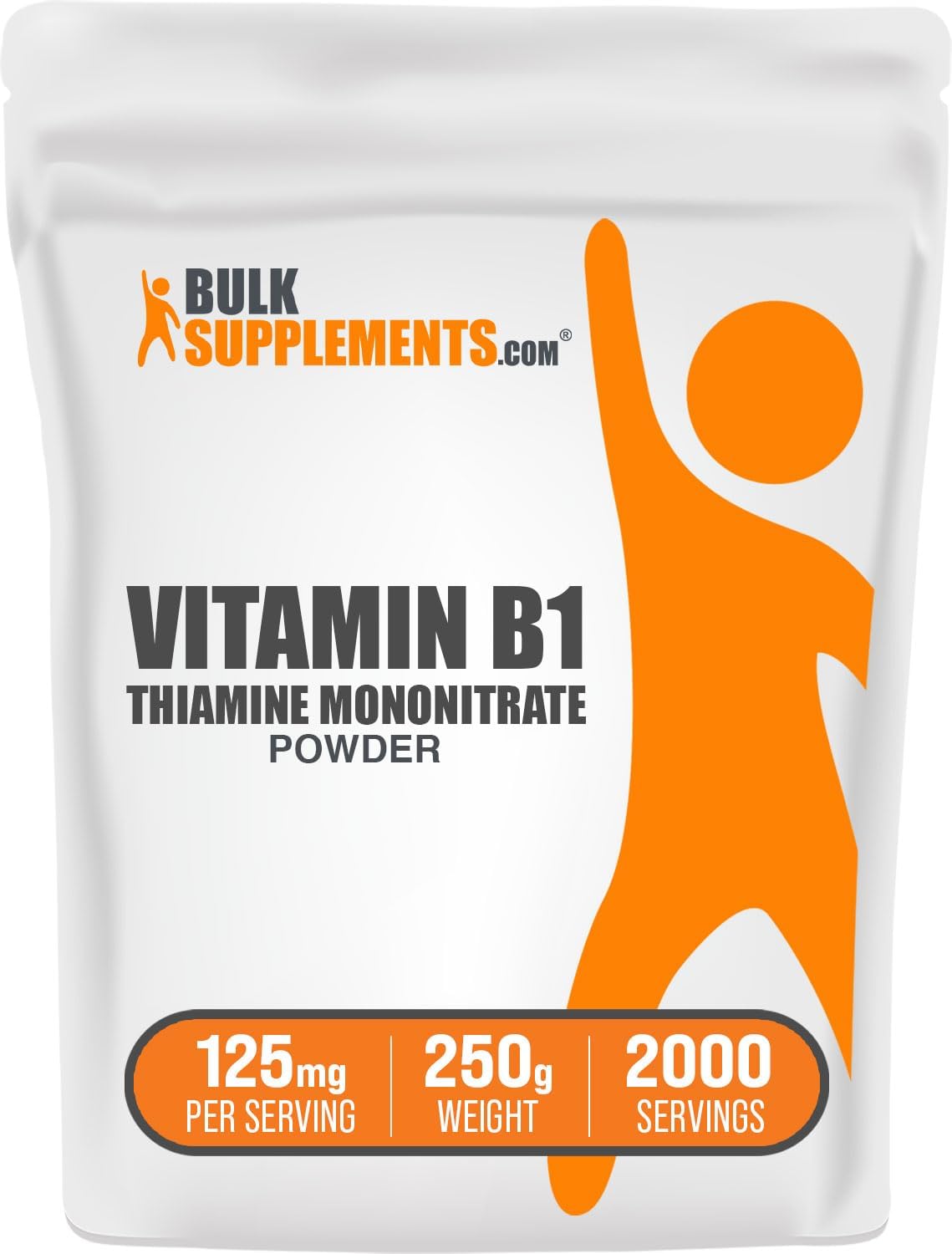 BulkSupplements Tiamina 100 mg – 240 Cápsulas de Mononitrato de Tiamina (Vitamina B1), Sin Gluten