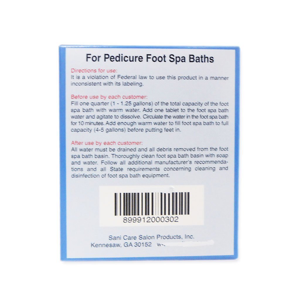 SANI CARE Sani-Tablet 100 tabletas para pedicura