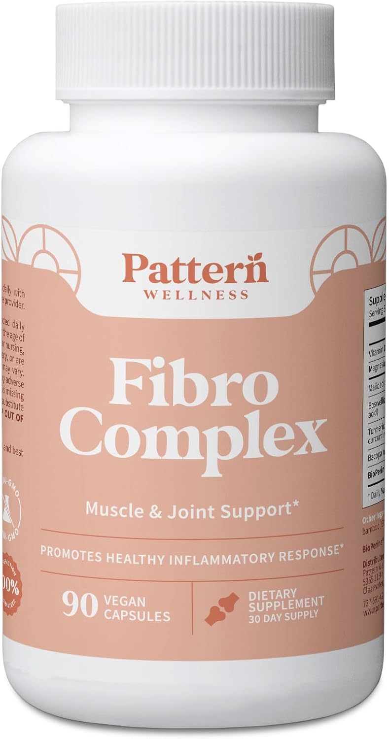 Pattern Wellness Fibro Complex – Fórmula avanzada con BioPerine® – 90 Cápsulas veganas