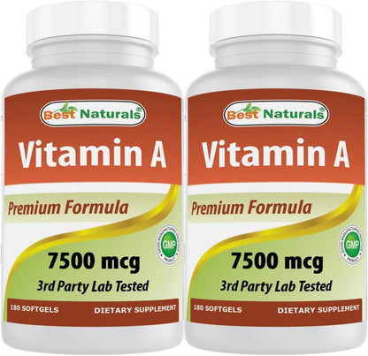 Best Naturals Vitamina A 25000 IU (7500 mcg) – Contribuye al mantenimiento de la visión normal. – Image 1