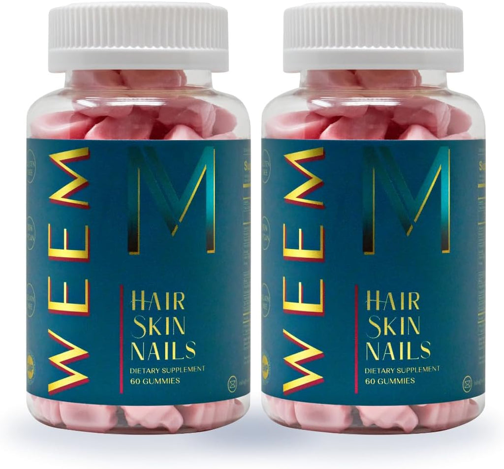 WEEM Gummies de Biotina Extra Strength para Cabello, Piel y Uñas - Vegano - 1 Unidad