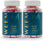 WEEM Gummies de Biotina Extra Strength para Cabello, Piel y Uñas - Vegano - 1 Unidad