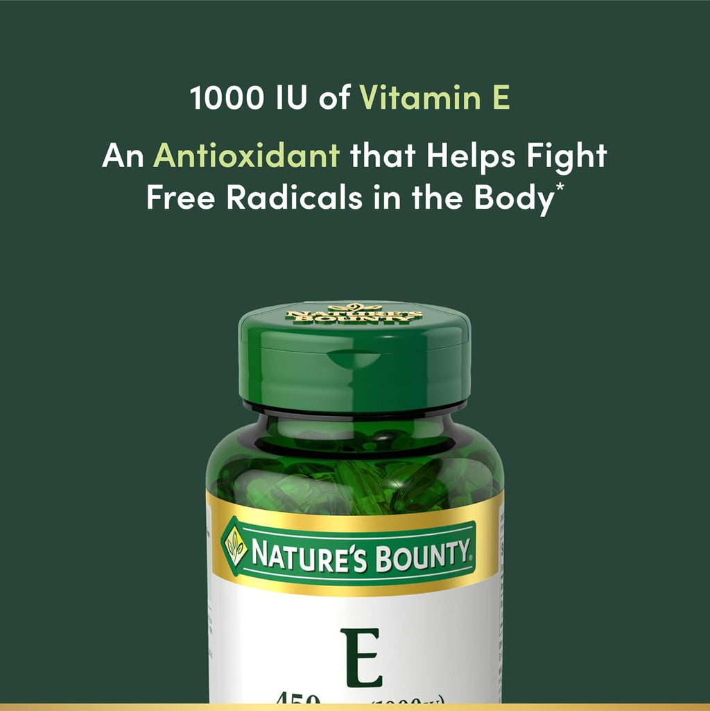 Nature's Bounty Vitamina E 1000 UI - 60 Cápsulas Blandas