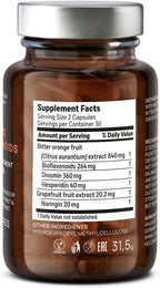 CLAV Bioflavonoides Cítricos - Suplemento Vegano de Flavonoides de Naranja Amarga y Pomelo - 60 Cápsulas - Hecho en Alemania