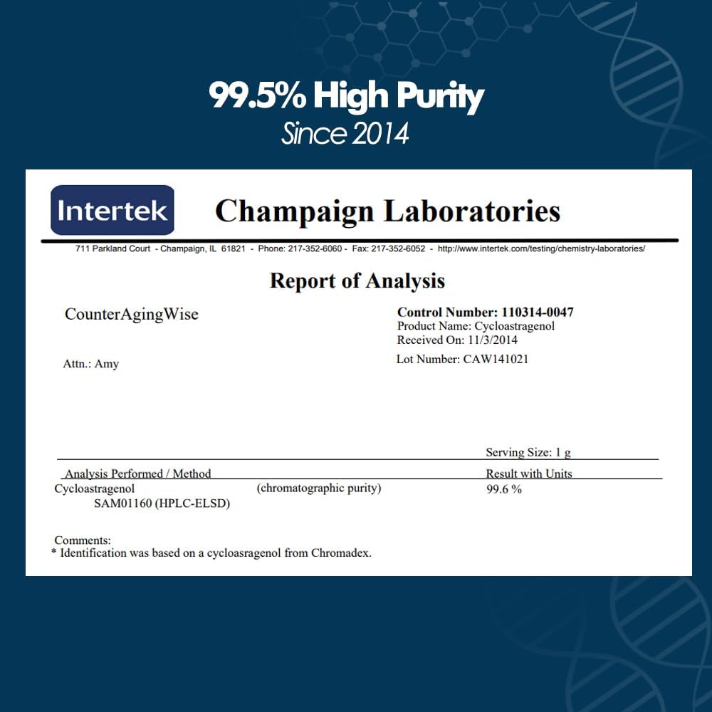 CAW Telomere Support - Cicloastragenol 25 mg - 90 Cápsulas Entéricas