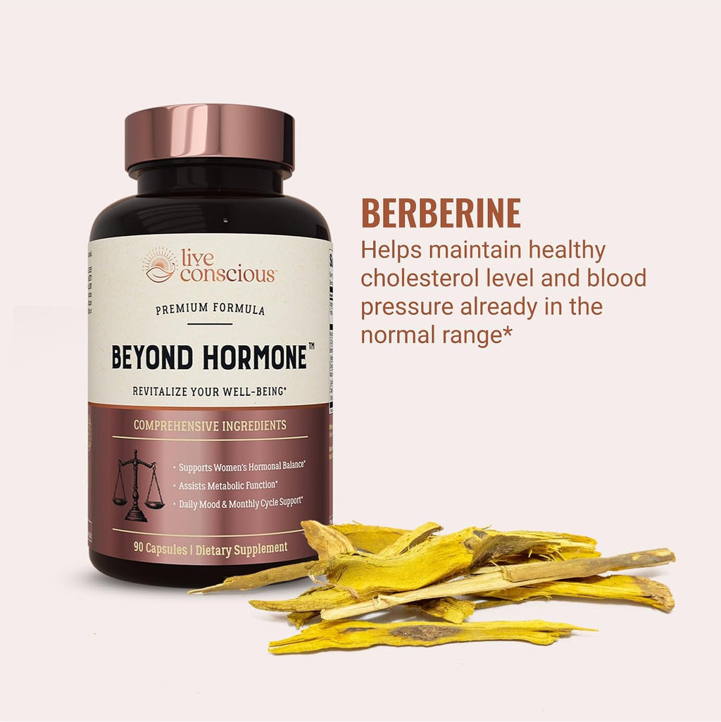 Live Conscious Beyond Hormone - Suplemento Diario para Menopausia y Síntomas Premenstruales