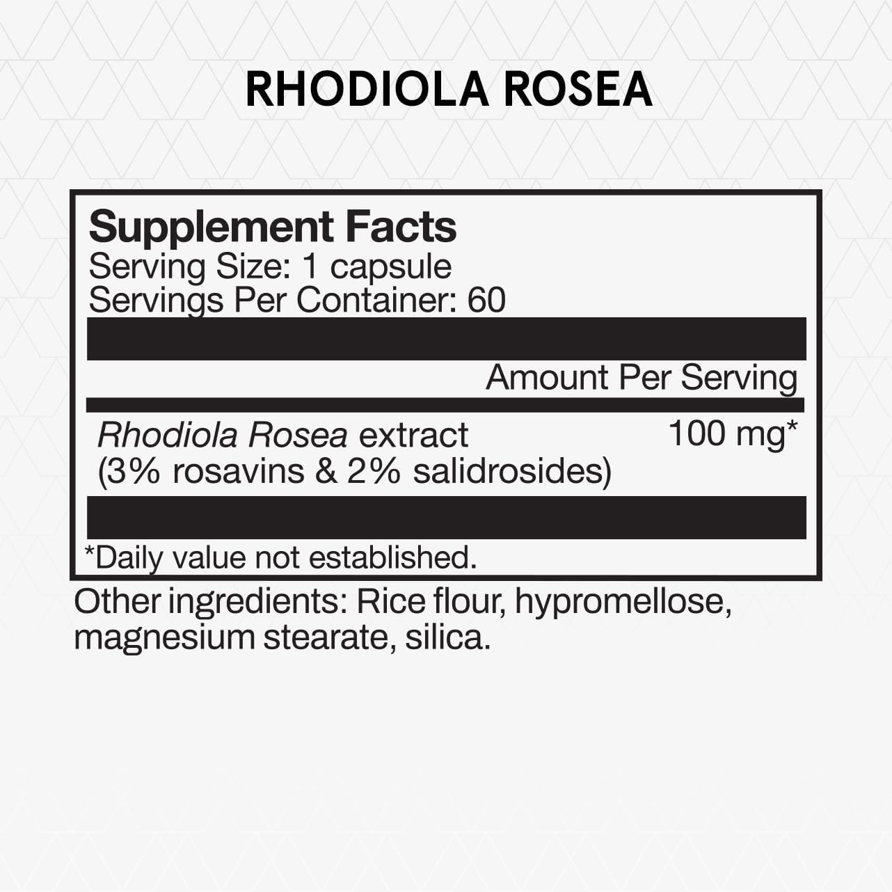 Momentous Rhodiola Rosea - Adaptógeno para Estrés, Fatiga y Rendimiento Cognitivo - 60 Cápsulas