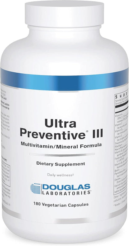 Douglas Laboratories Ultra Preventive III | Comprehensive Multivitamin/Mineral Formula | 180 Capsules – Image 1