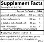 Carlson E-Gems Elite, 400 UI Vitamina E con Tocoferoles y Tocotrienoles, 240 Cápsulas Blandas