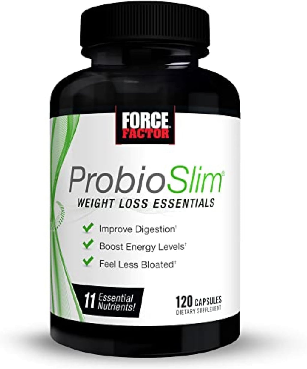 Force Factor ProbioSlim - Suplemento para el Control de Peso con Probióticos y Té Verde, 120 Cápsulas